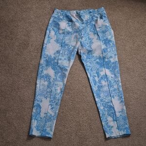 Lilly Pulitzer Luxletic Blue Patterned Pants